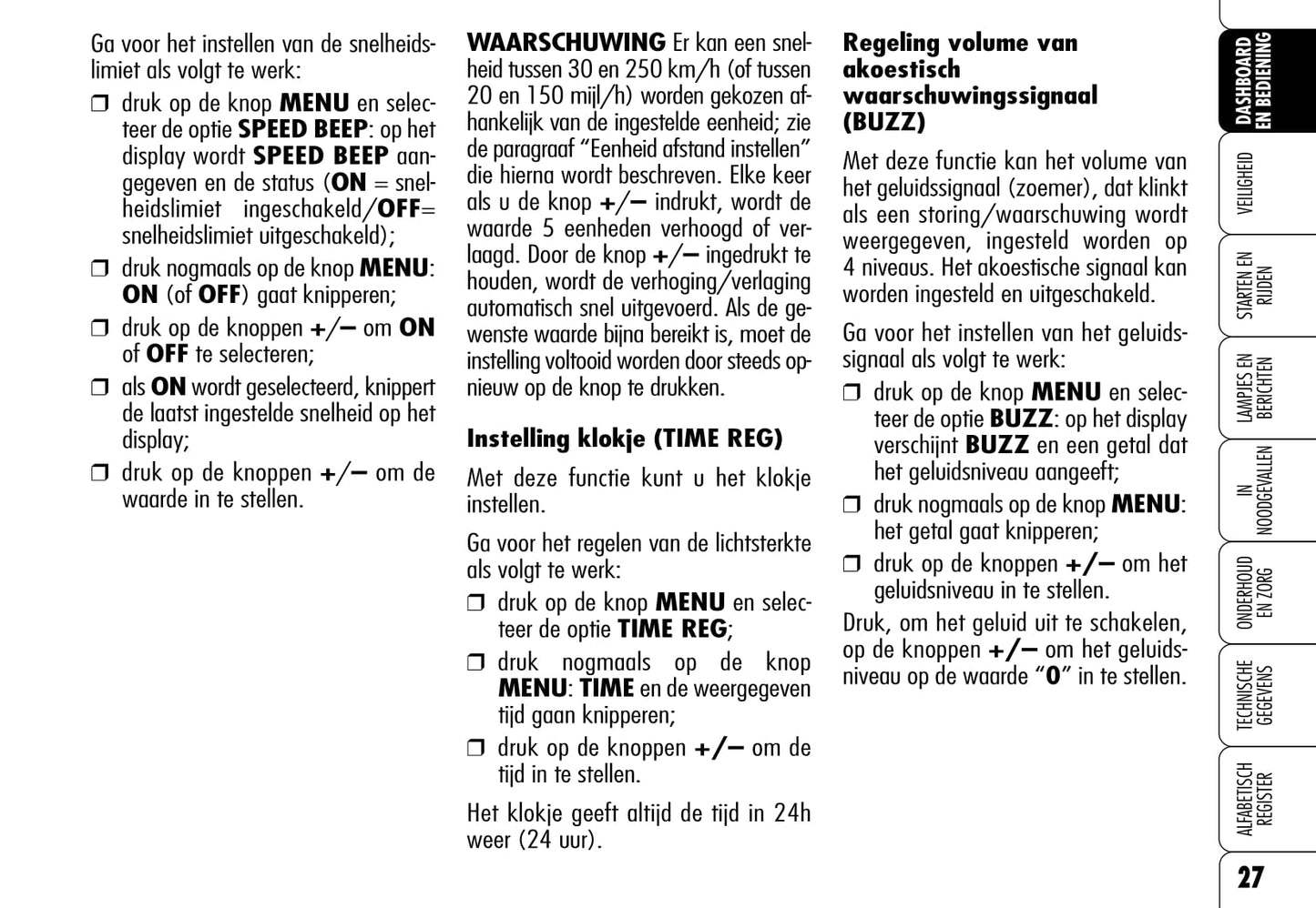 2005-2011 Alfa Romeo 159/159 Sportwagon Owner's Manual | Dutch