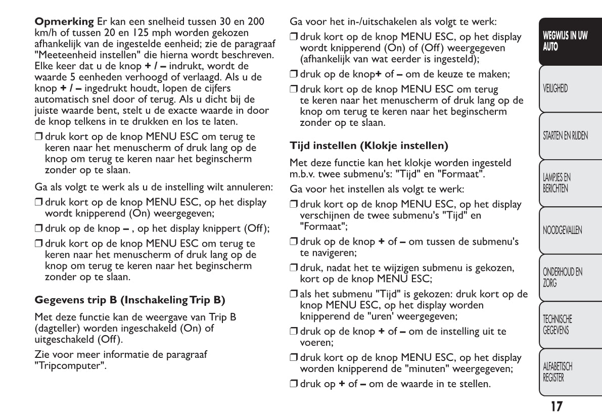 2012-2013 Fiat 500 Owner's Manual | Dutch