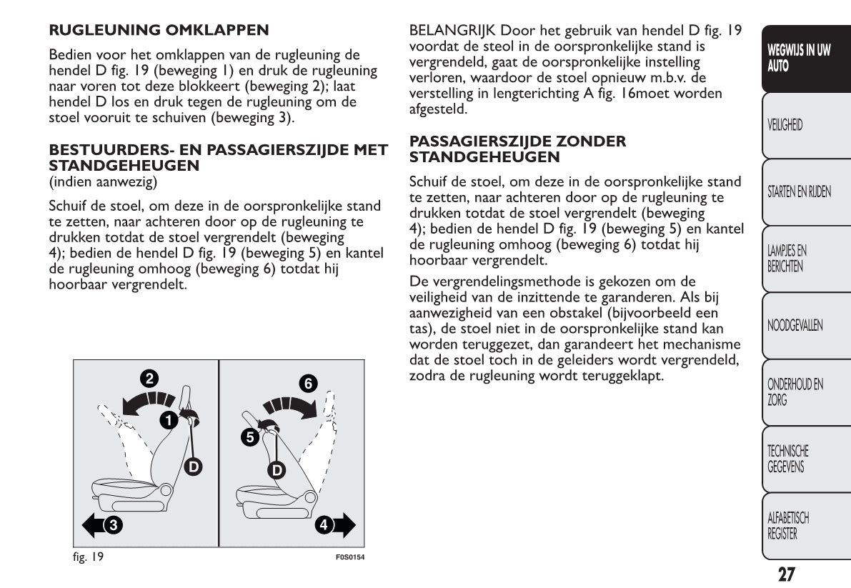 2012-2013 Fiat 500 Owner's Manual | Dutch