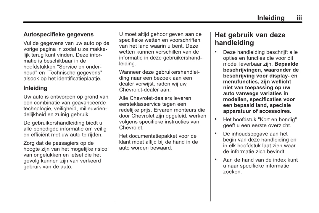 2013 Chevrolet Volt Manuel du propriétaire | Néerlandais