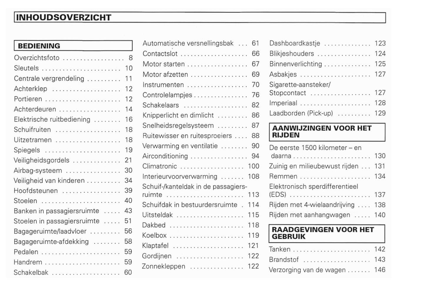 1990-2003 Volkswagen Caravelle/Multivan/Transporter Manuel du propriétaire | Néerlandais