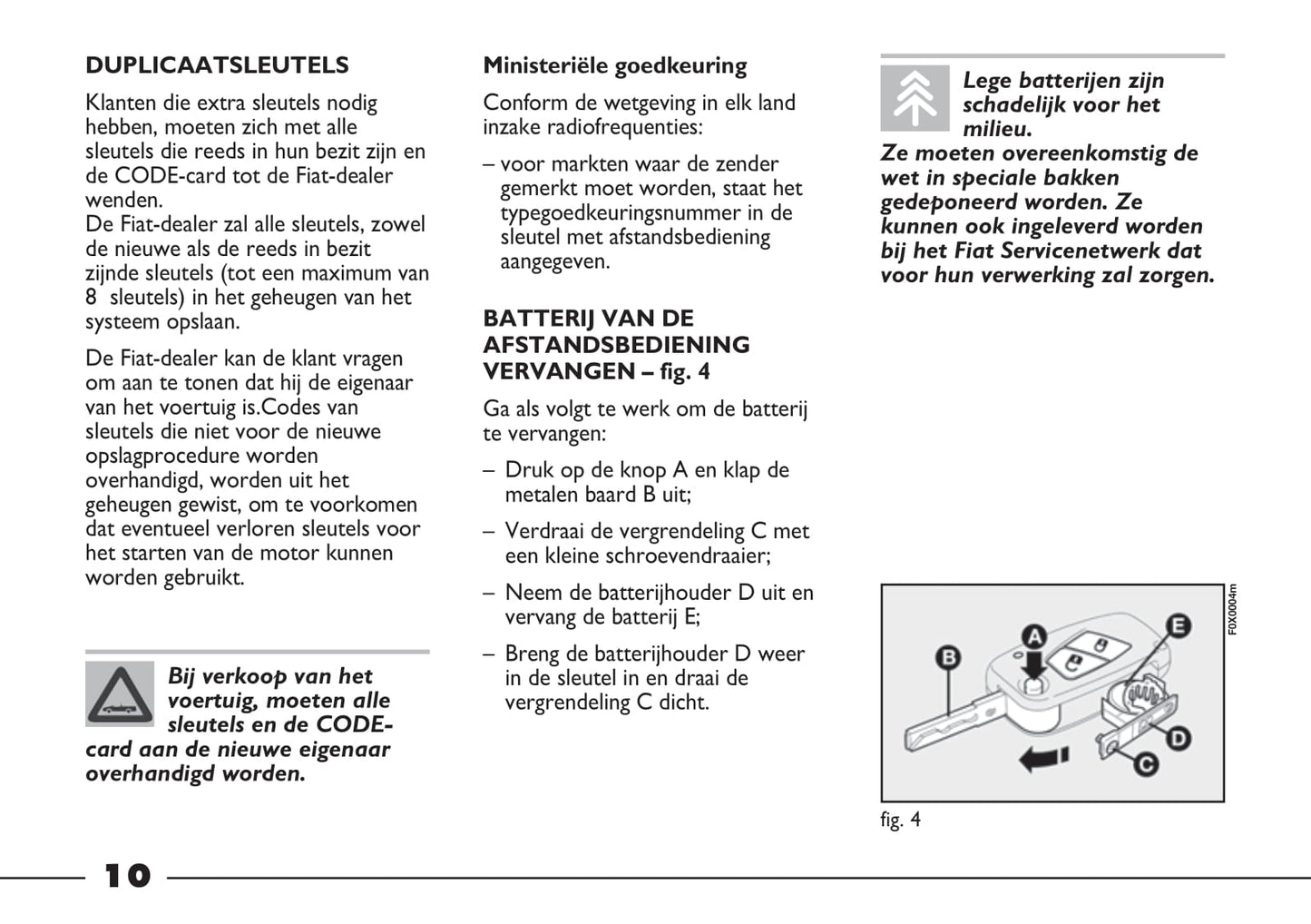 2012-2013 Fiat Strada Owner's Manual | Dutch