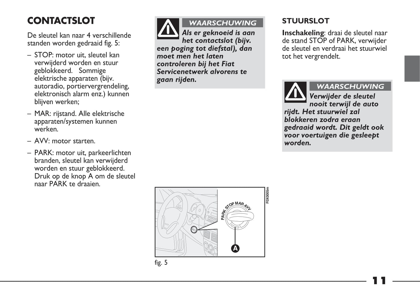 2012-2013 Fiat Strada Owner's Manual | Dutch