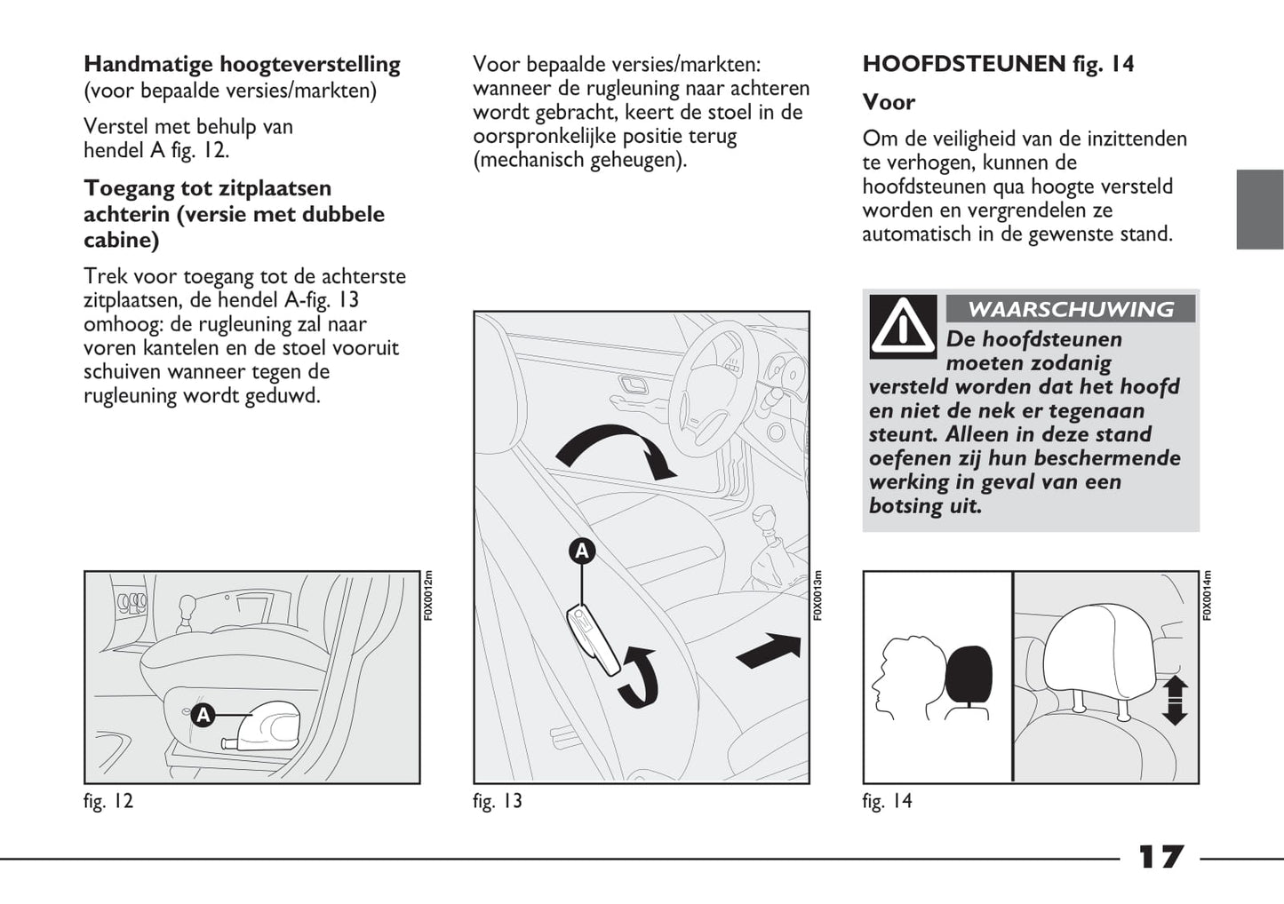 2012-2013 Fiat Strada Owner's Manual | Dutch