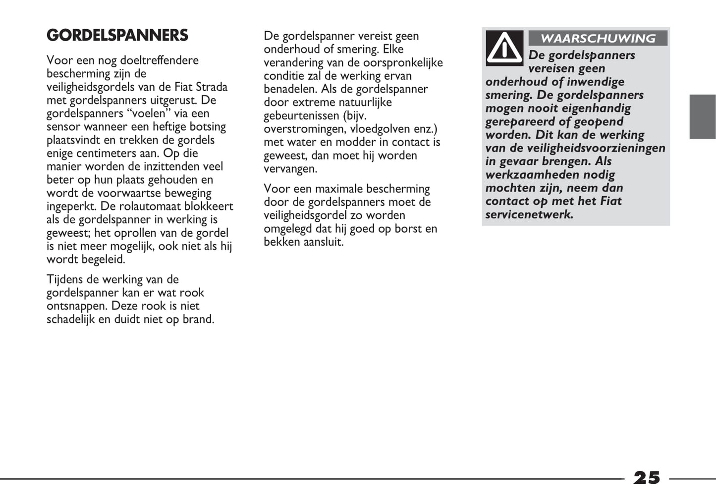 2012-2013 Fiat Strada Owner's Manual | Dutch