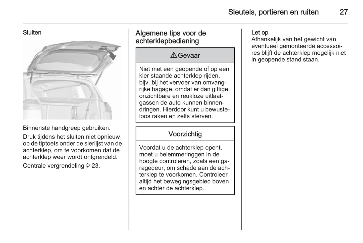 2015 Opel Zafira Tourer Manuel du propriétaire | Néerlandais