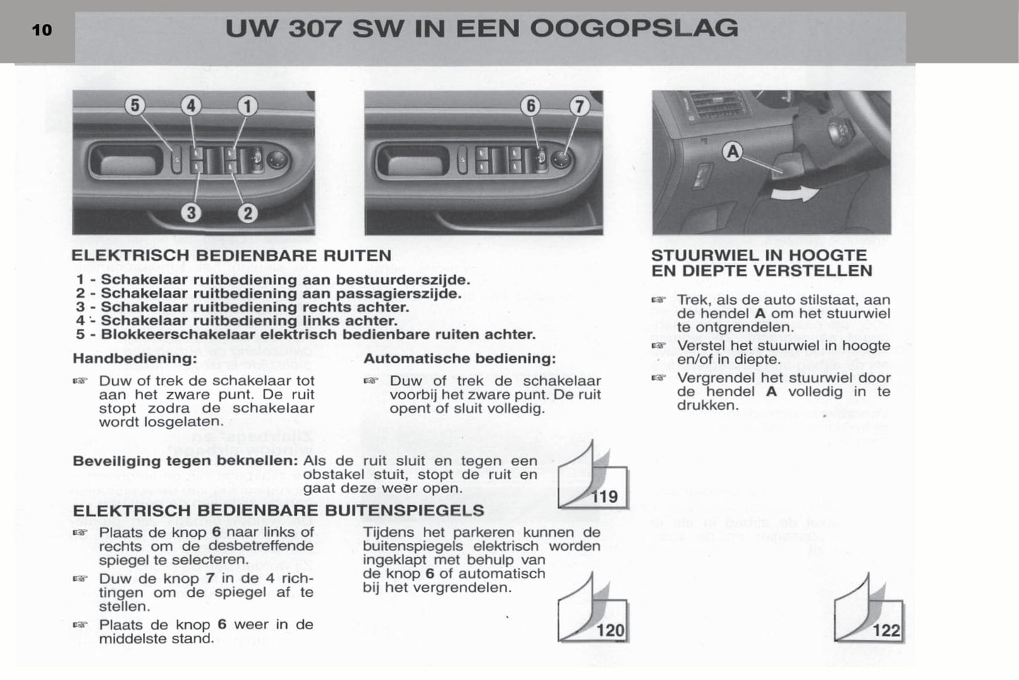 2003-2004 Peugeot 307 SW Owner's Manual | Dutch