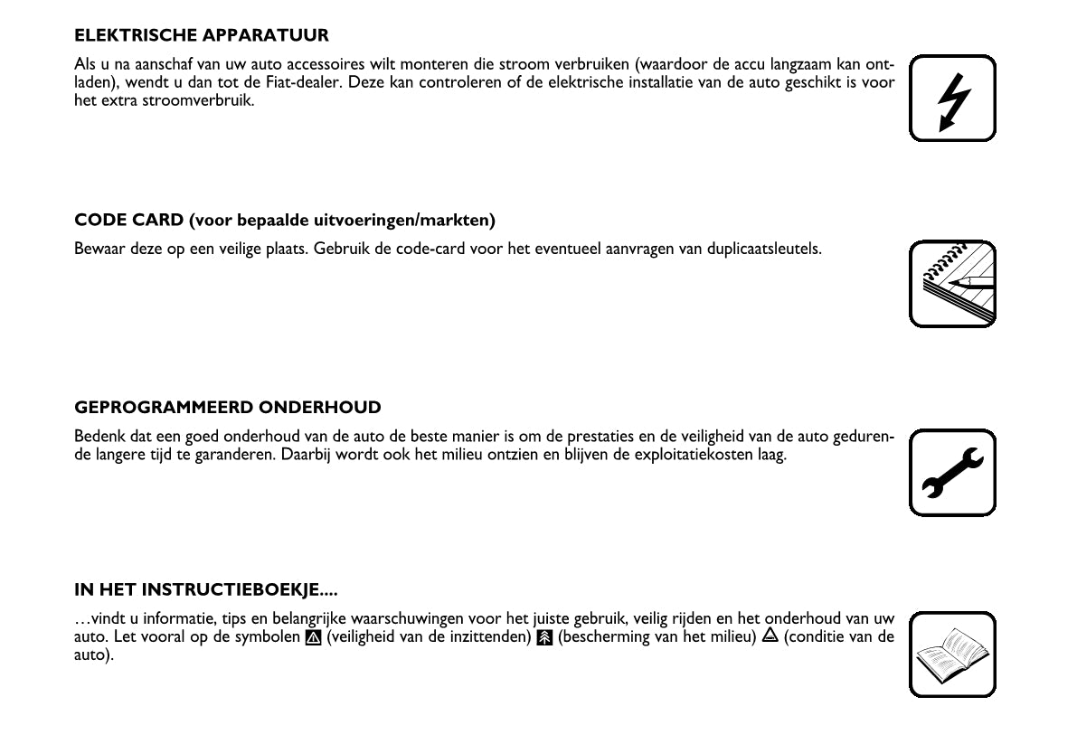2008-2009 Fiat Bravo Owner's Manual | Dutch