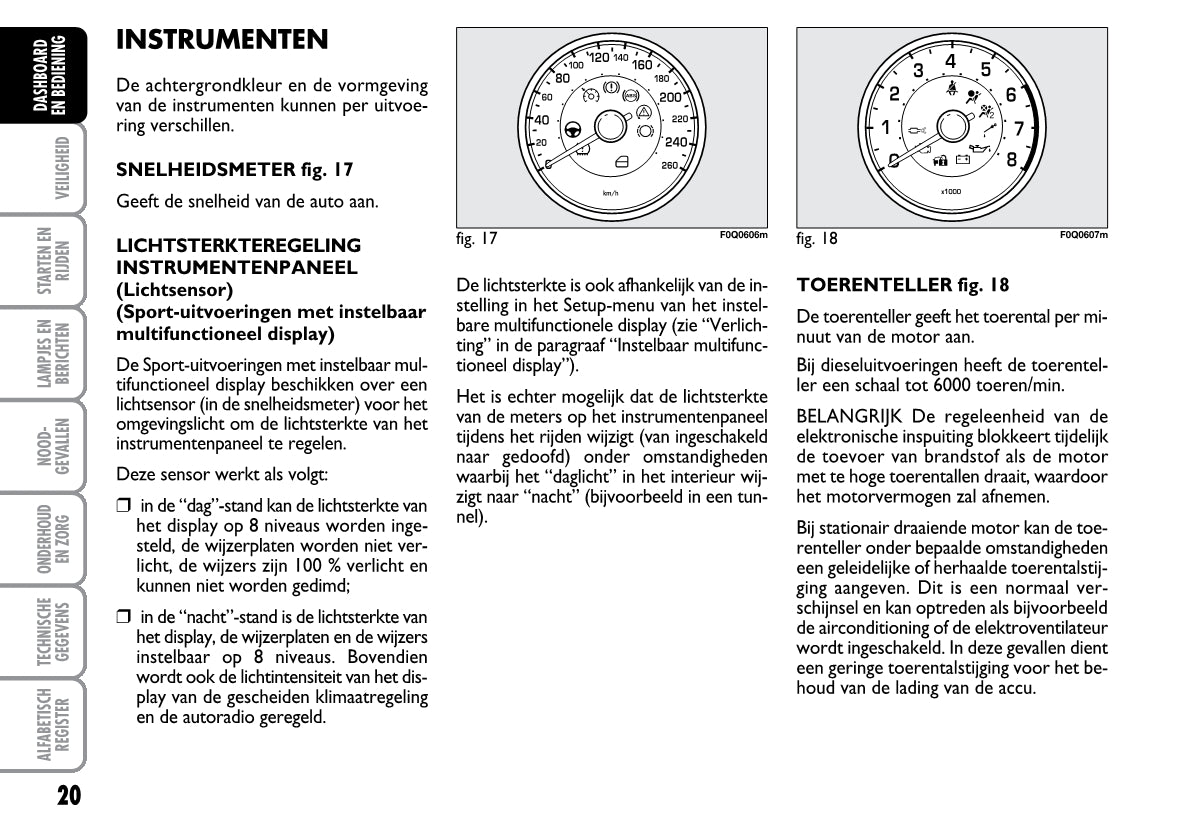2008-2009 Fiat Bravo Owner's Manual | Dutch