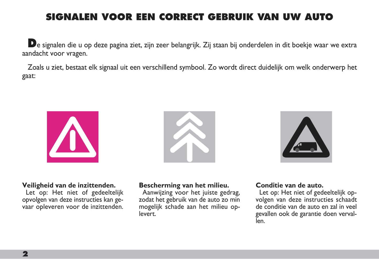 2001-2002 Fiat Ducato Owner's Manual | Dutch
