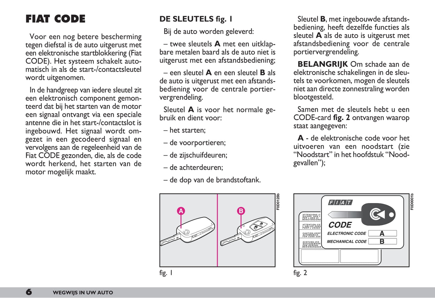 2001-2002 Fiat Ducato Owner's Manual | Dutch
