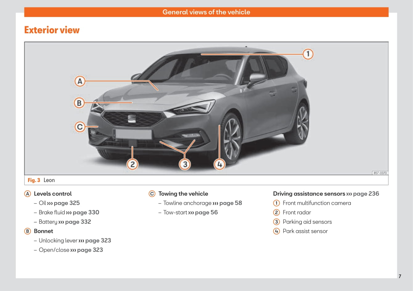 2020-2023 Seat Leon Manuel du propriétaire | Anglais