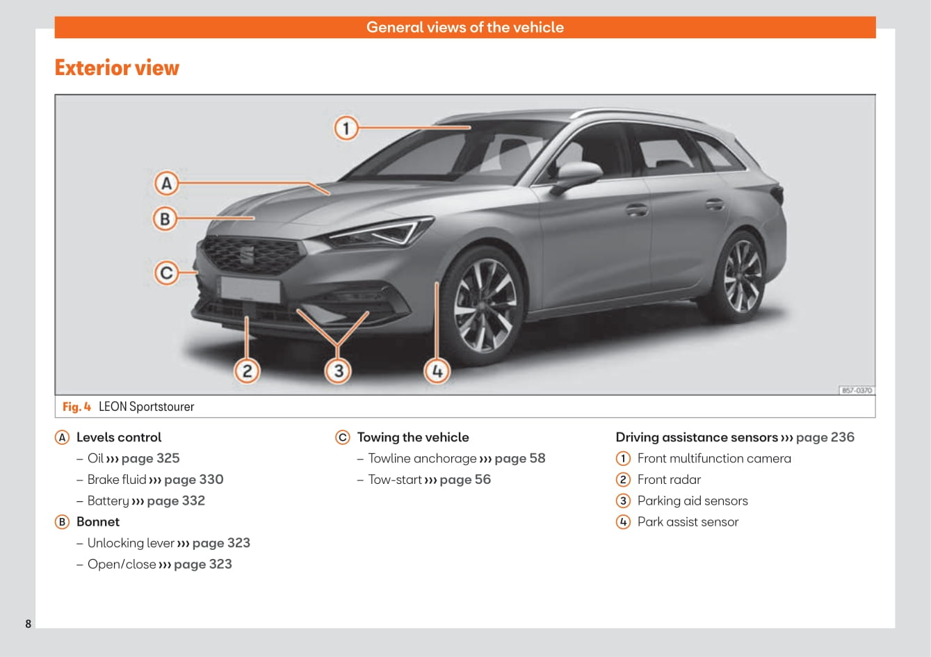 2020-2023 Seat Leon Manuel du propriétaire | Anglais