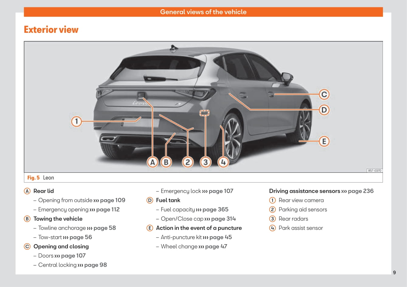 2020-2023 Seat Leon Manuel du propriétaire | Anglais