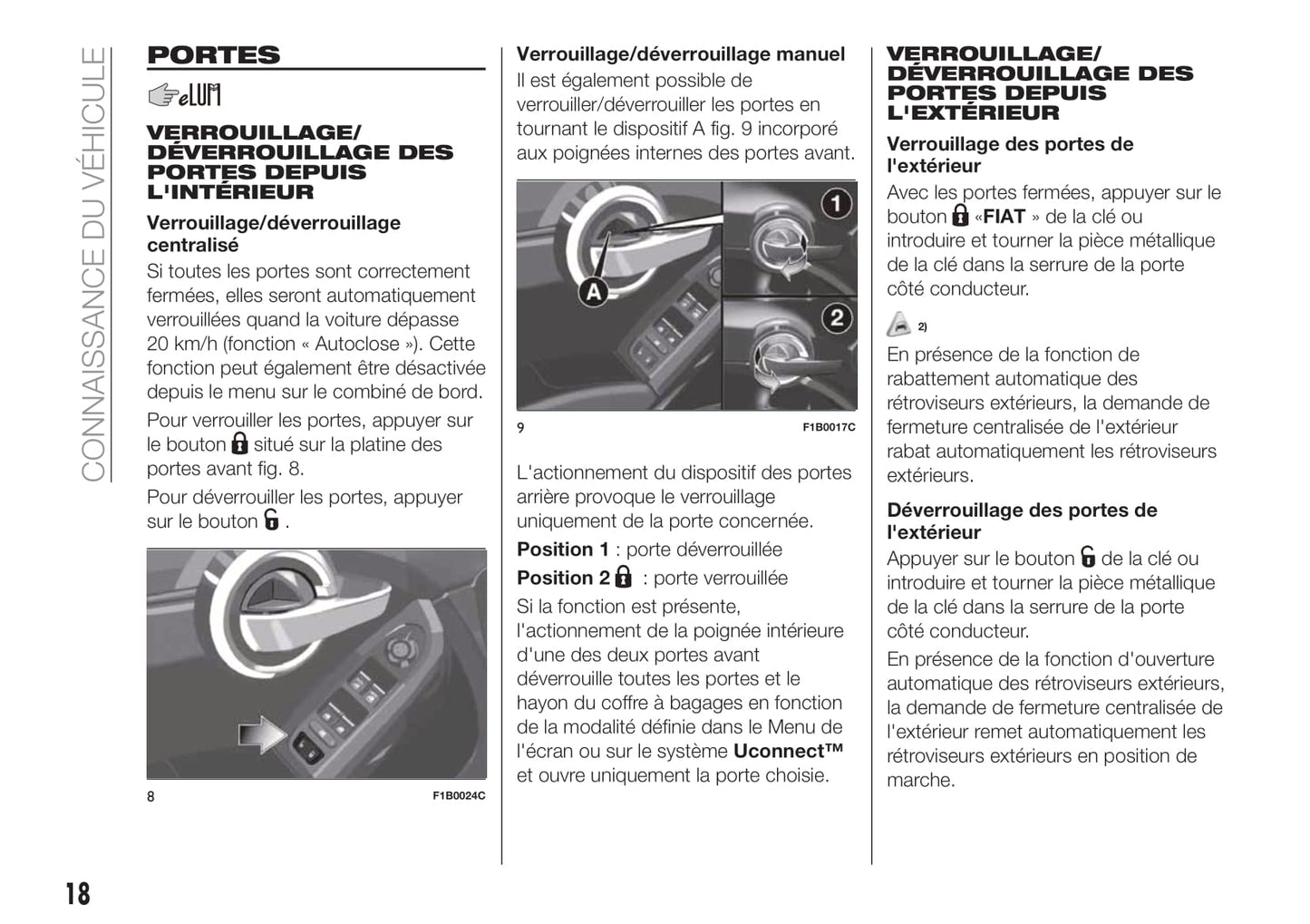 2018-2020 Fiat 500X Manuel du propriétaire | Français