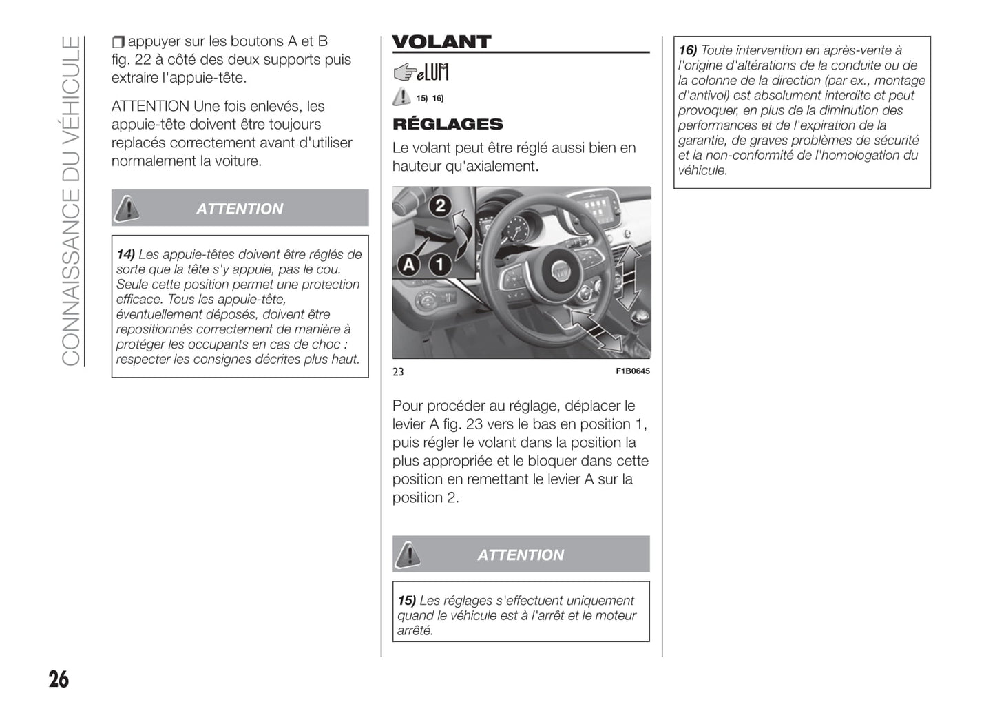 2018-2020 Fiat 500X Manuel du propriétaire | Français