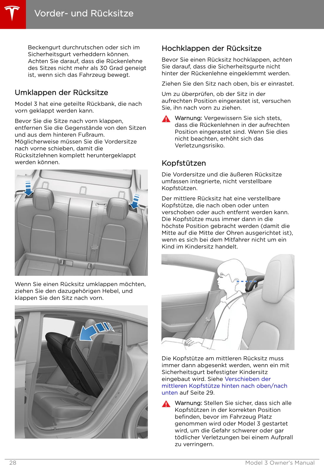 2019 Tesla Model 3 Owner's Manual | German