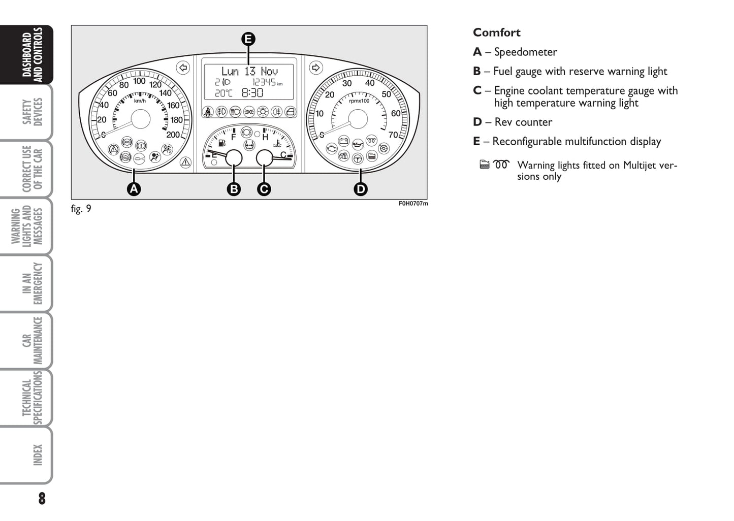 2008-2009 Fiat Idea Owner's Manual | English