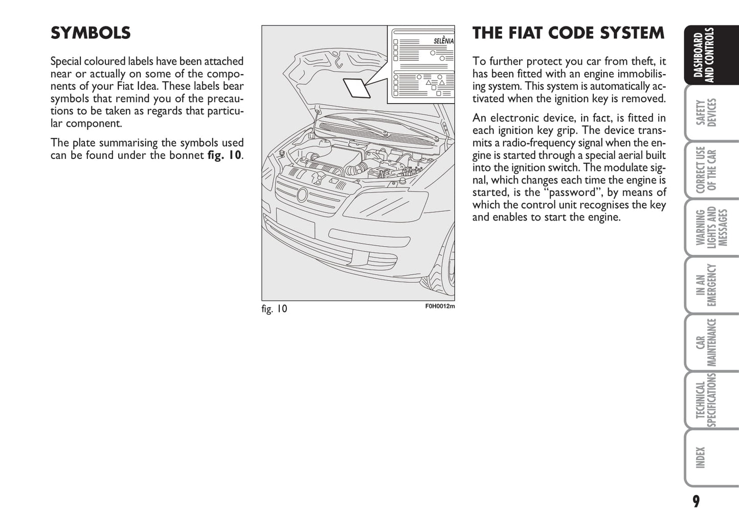 2008-2009 Fiat Idea Owner's Manual | English