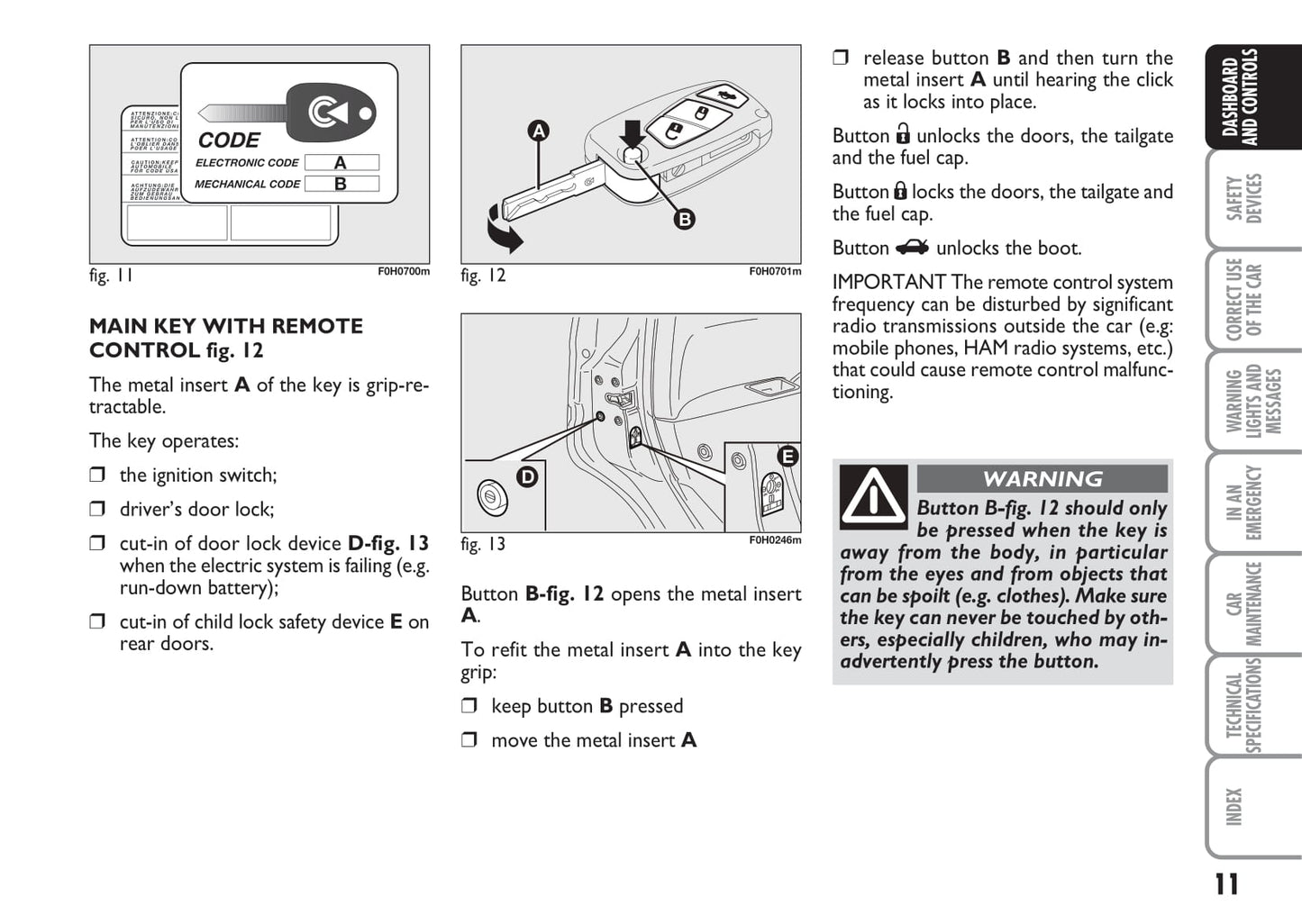 2008-2009 Fiat Idea Owner's Manual | English