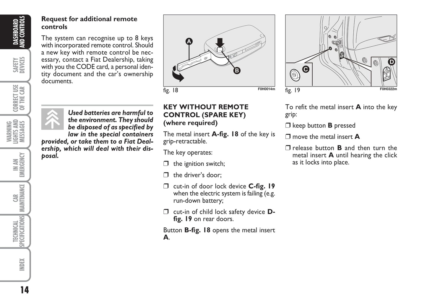 2008-2009 Fiat Idea Owner's Manual | English