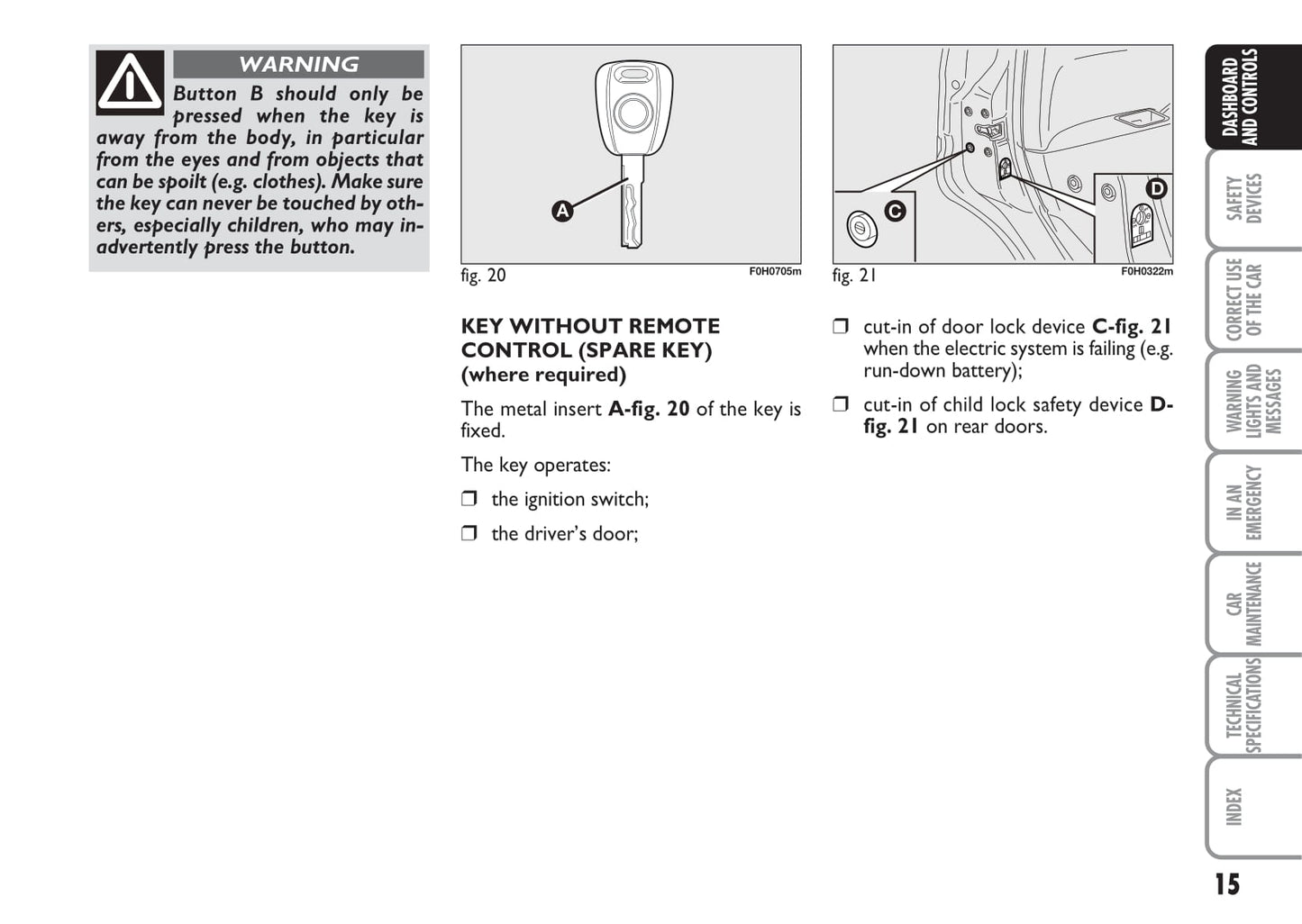 2008-2009 Fiat Idea Owner's Manual | English