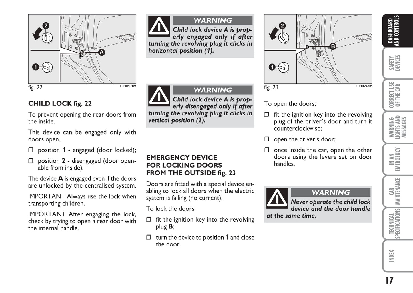 2008-2009 Fiat Idea Owner's Manual | English