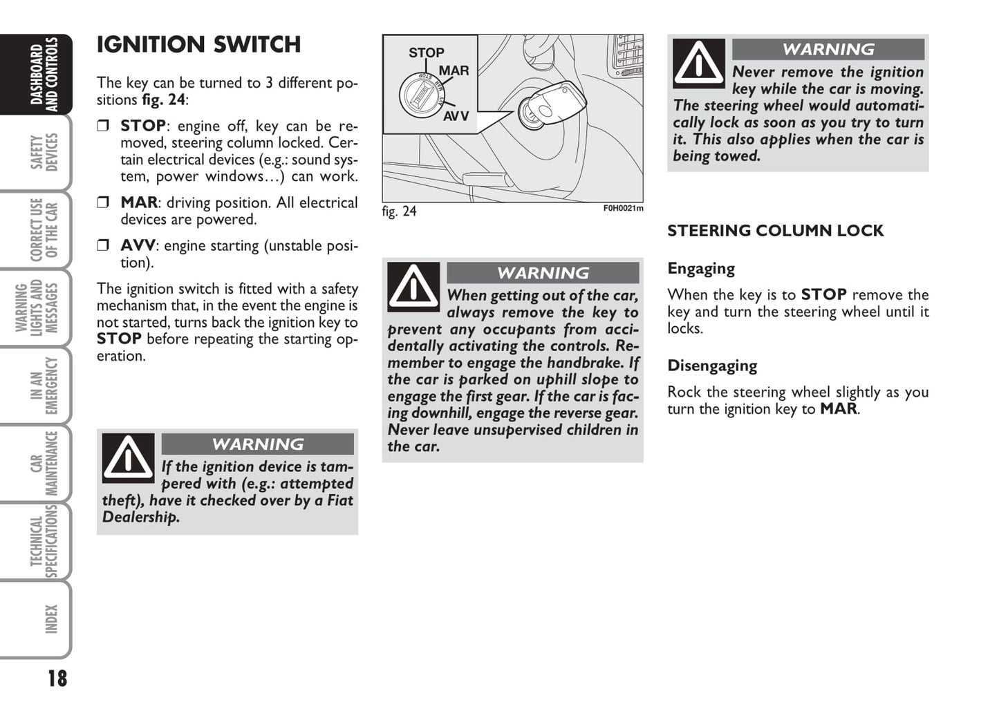 2008-2009 Fiat Idea Owner's Manual | English