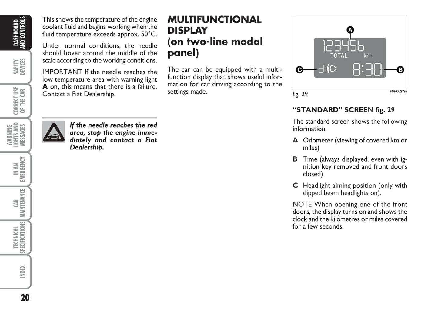 2008-2009 Fiat Idea Owner's Manual | English
