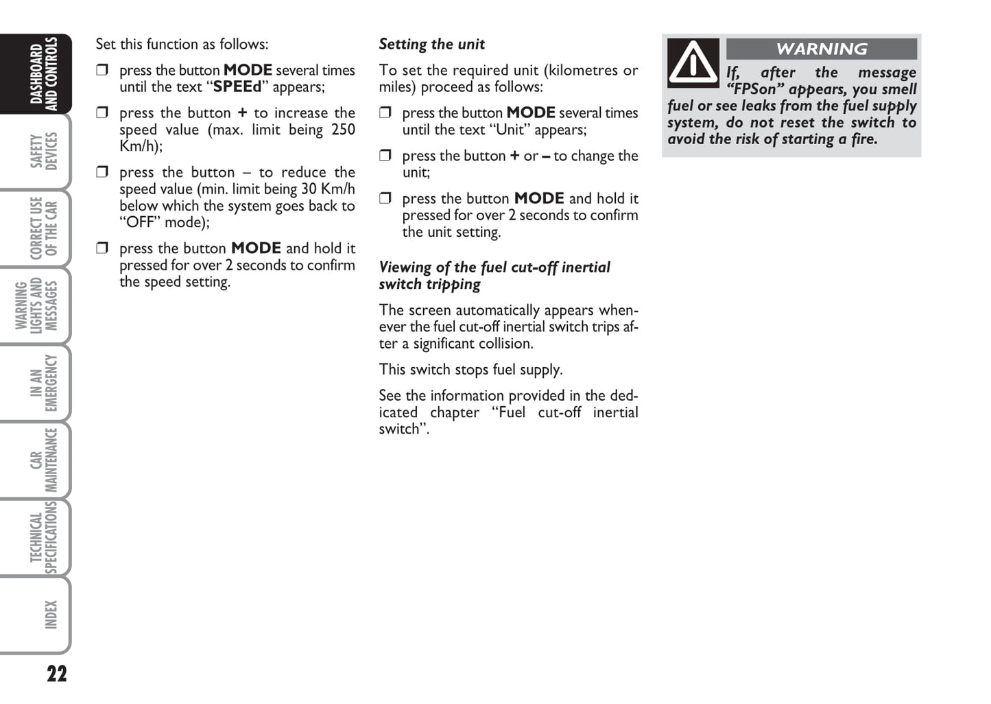 2008-2009 Fiat Idea Owner's Manual | English