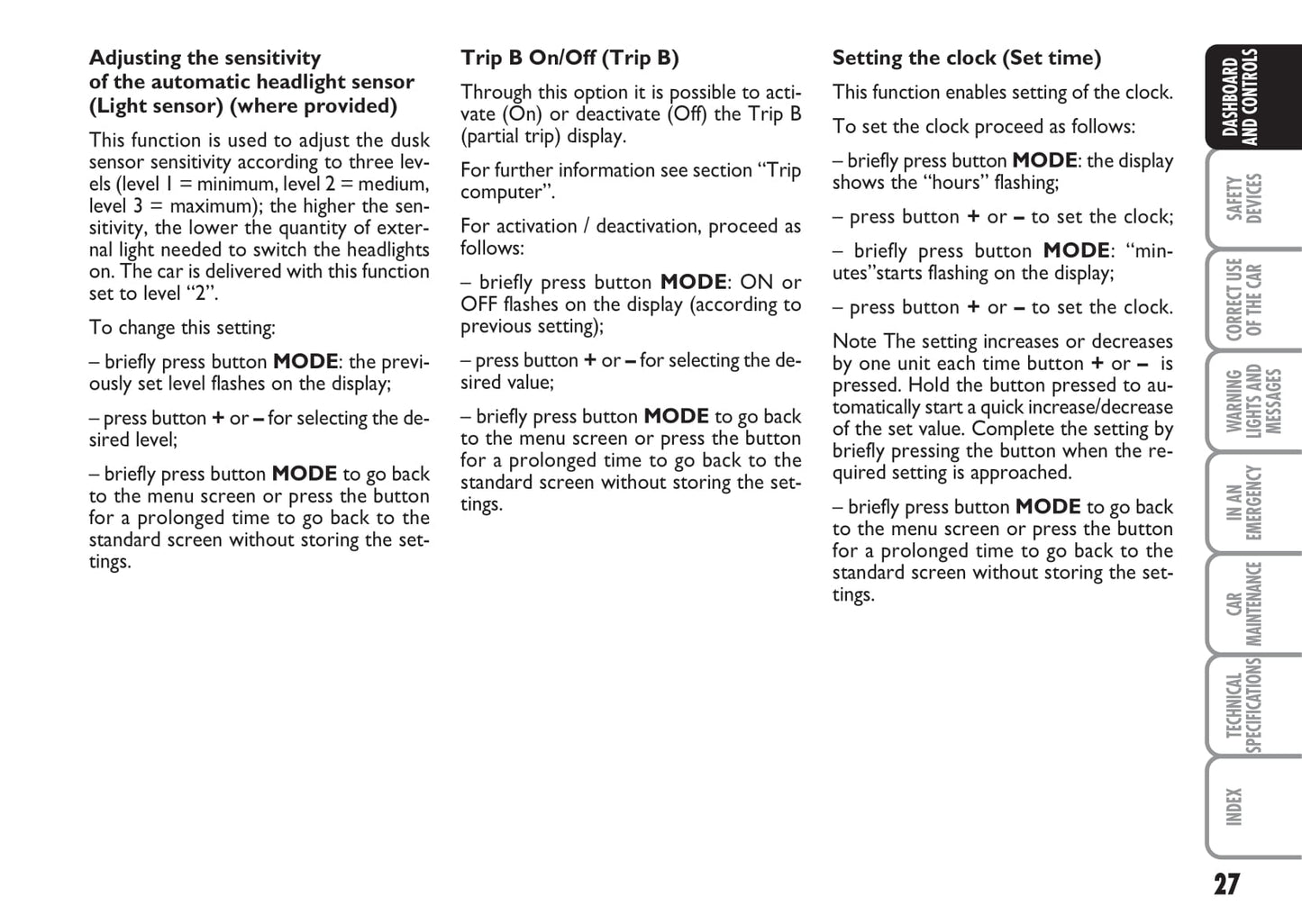 2008-2009 Fiat Idea Owner's Manual | English