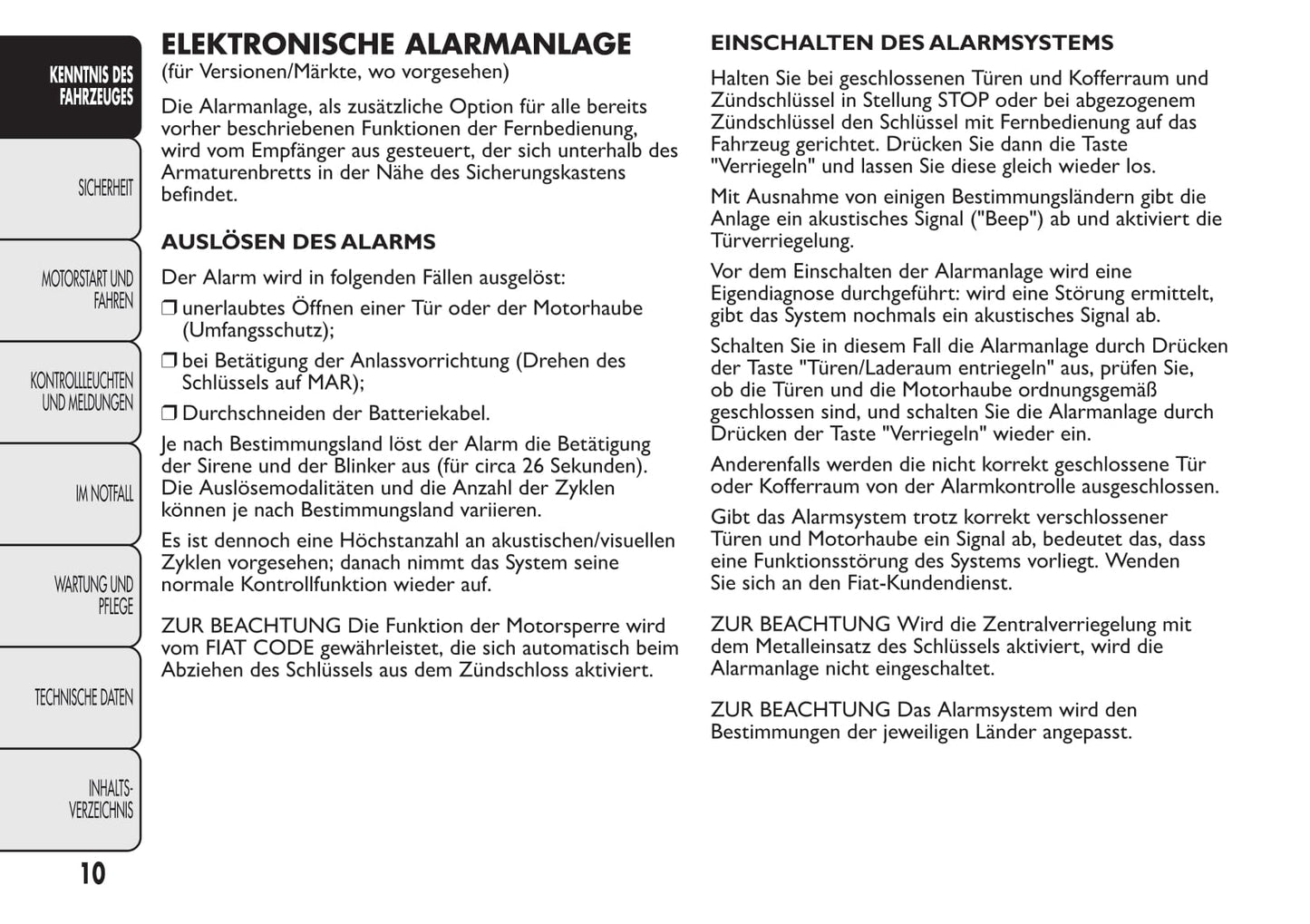 2013-2014 Fiat Ducato/Ductato Euro 5 Owner's Manual | German