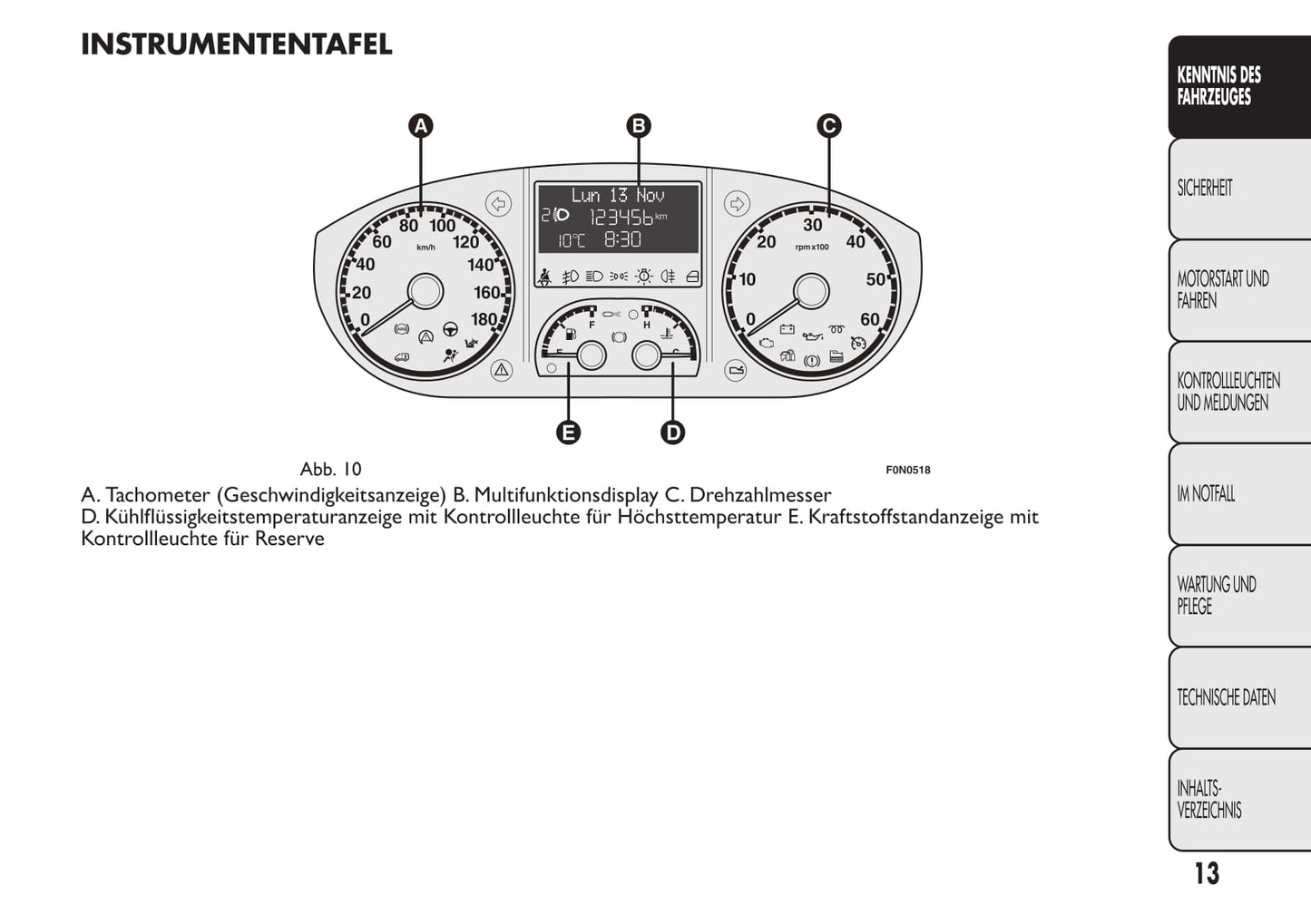 2013-2014 Fiat Ducato/Ductato Euro 5 Owner's Manual | German