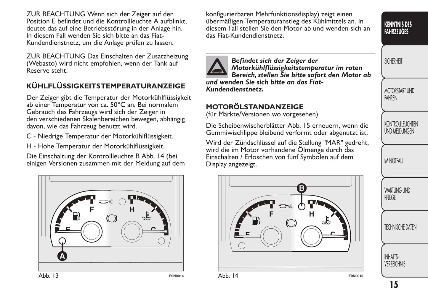 2013-2014 Fiat Ducato/Ductato Euro 5 Owner's Manual | German