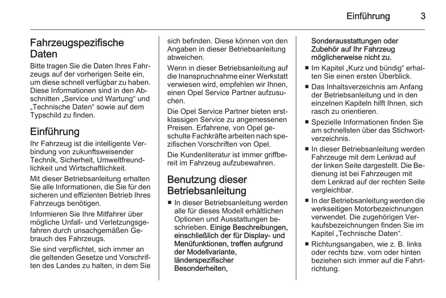 2012-2014 Opel Vivaro Owner's Manual | German