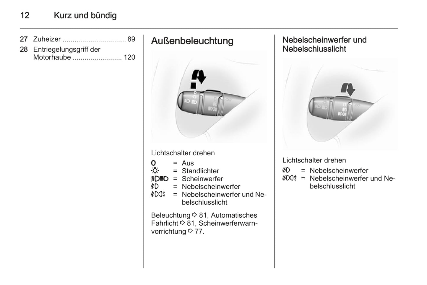 2012-2014 Opel Vivaro Owner's Manual | German