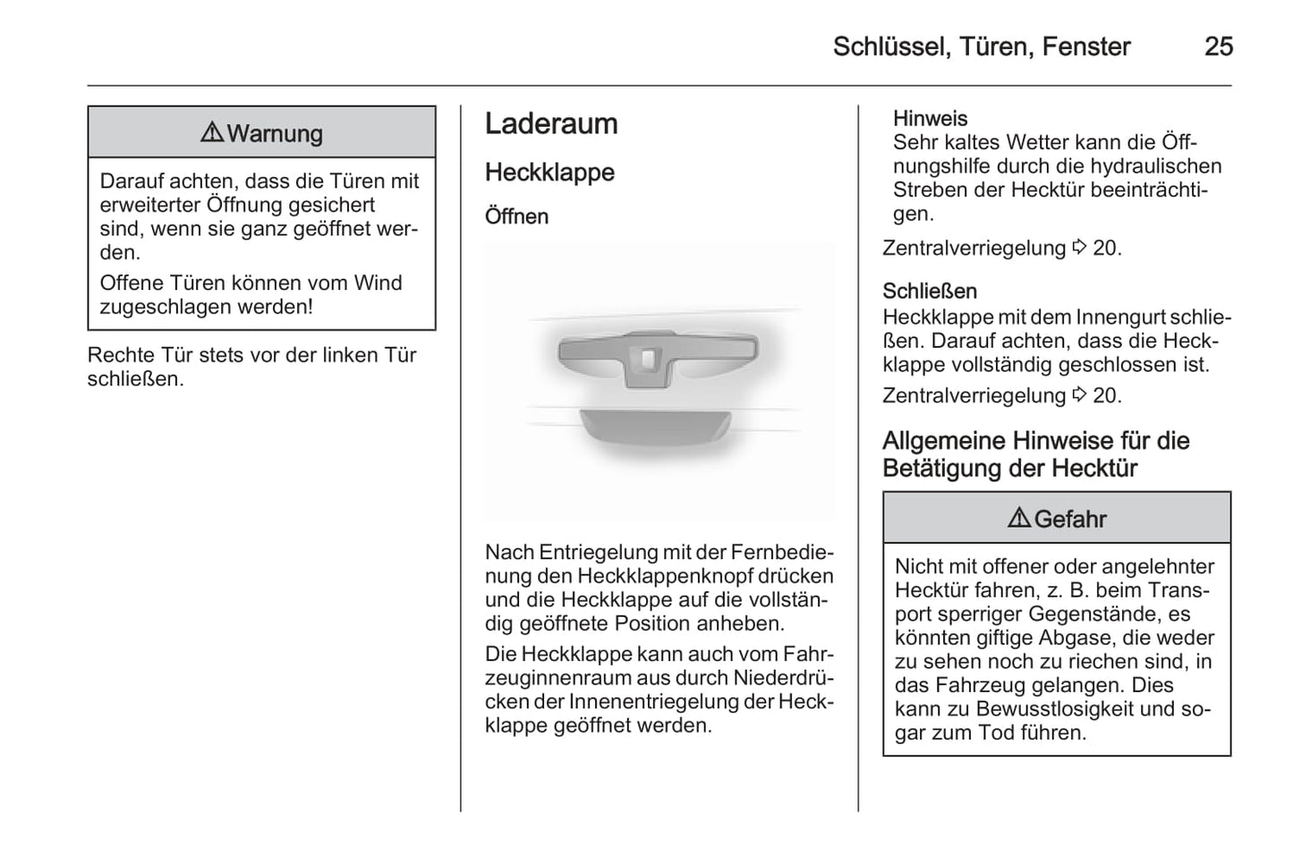 2012-2014 Opel Vivaro Owner's Manual | German