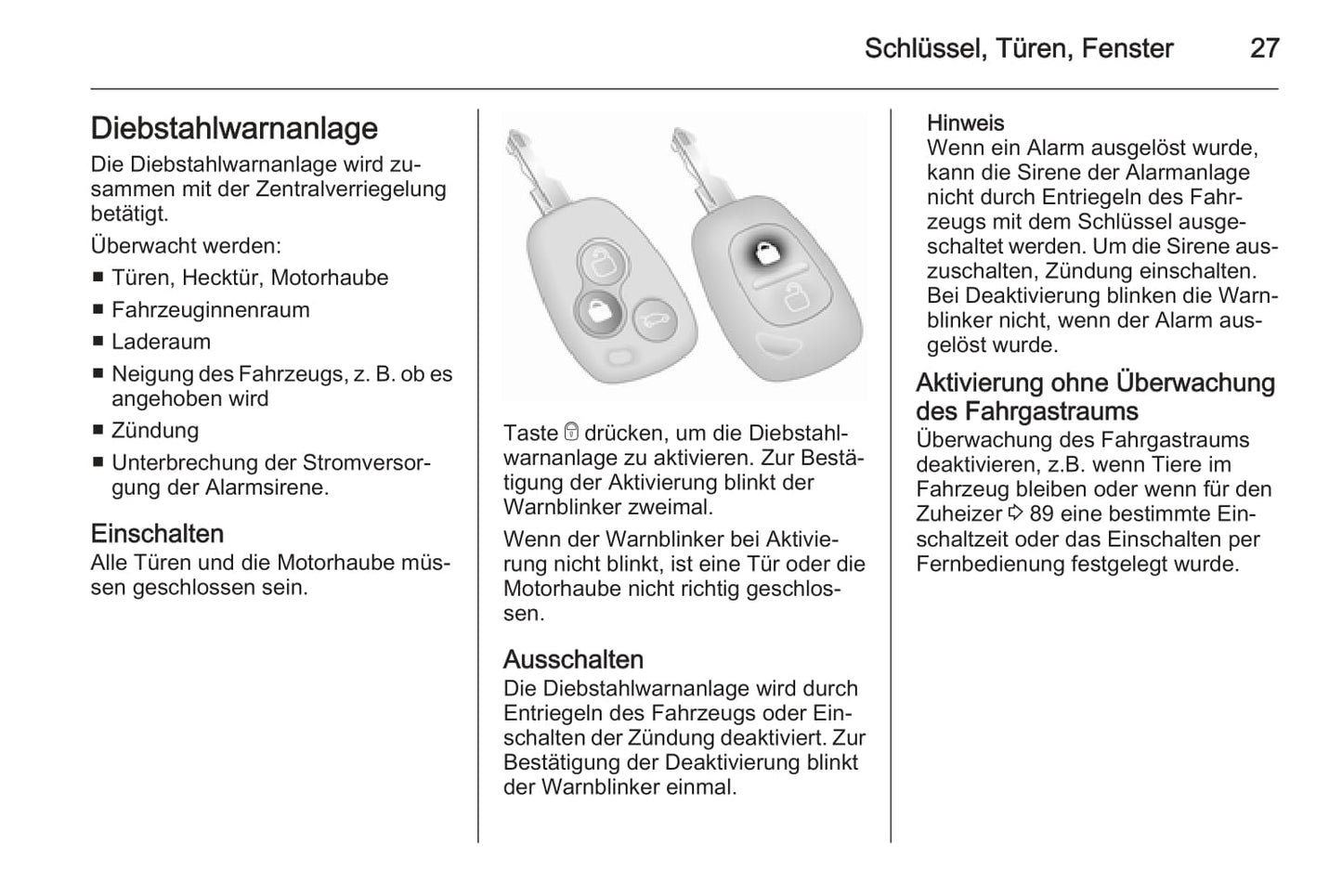 2012-2014 Opel Vivaro Owner's Manual | German