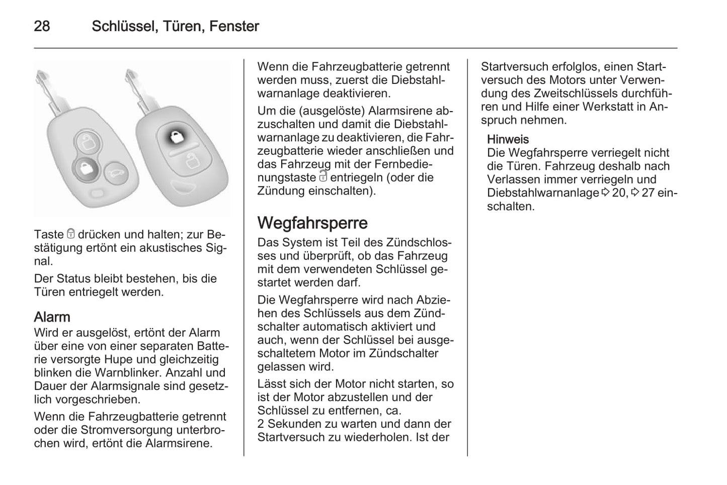 2012-2014 Opel Vivaro Owner's Manual | German