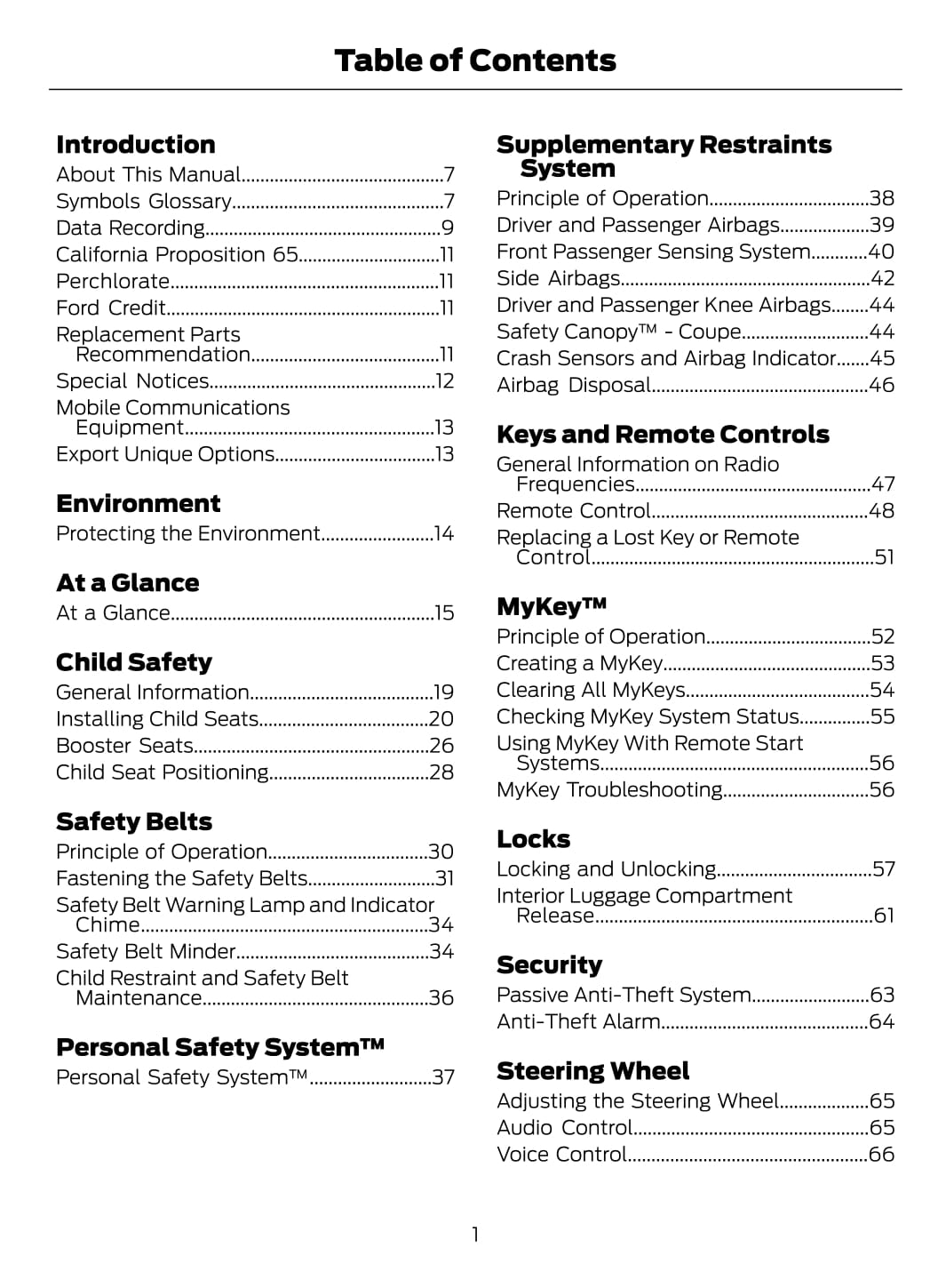2015 Ford Mustang Owner's Manual | English