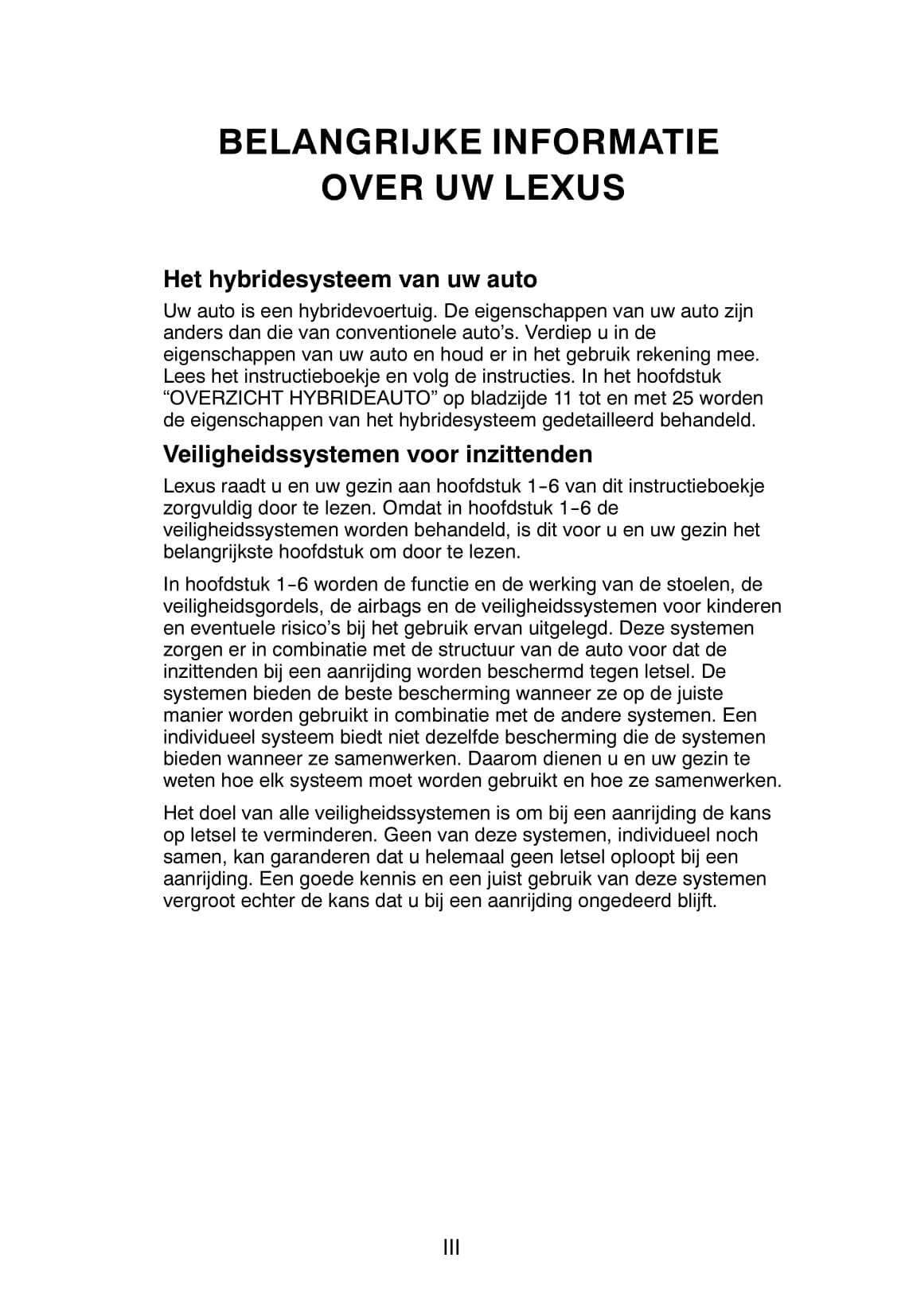 2008-2009 Lexus RX 400h Owner's Manual | Dutch