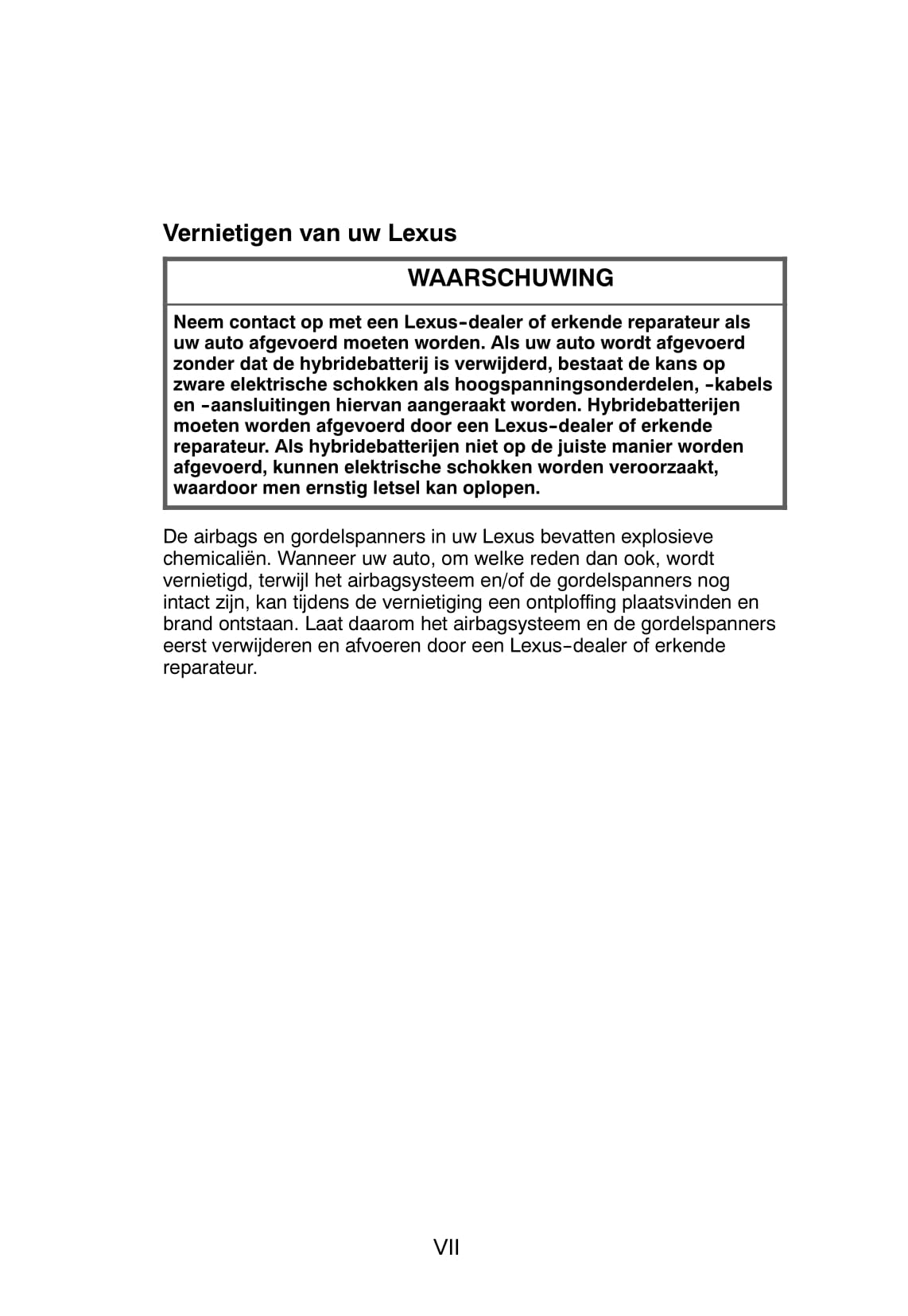2008-2009 Lexus RX 400h Owner's Manual | Dutch