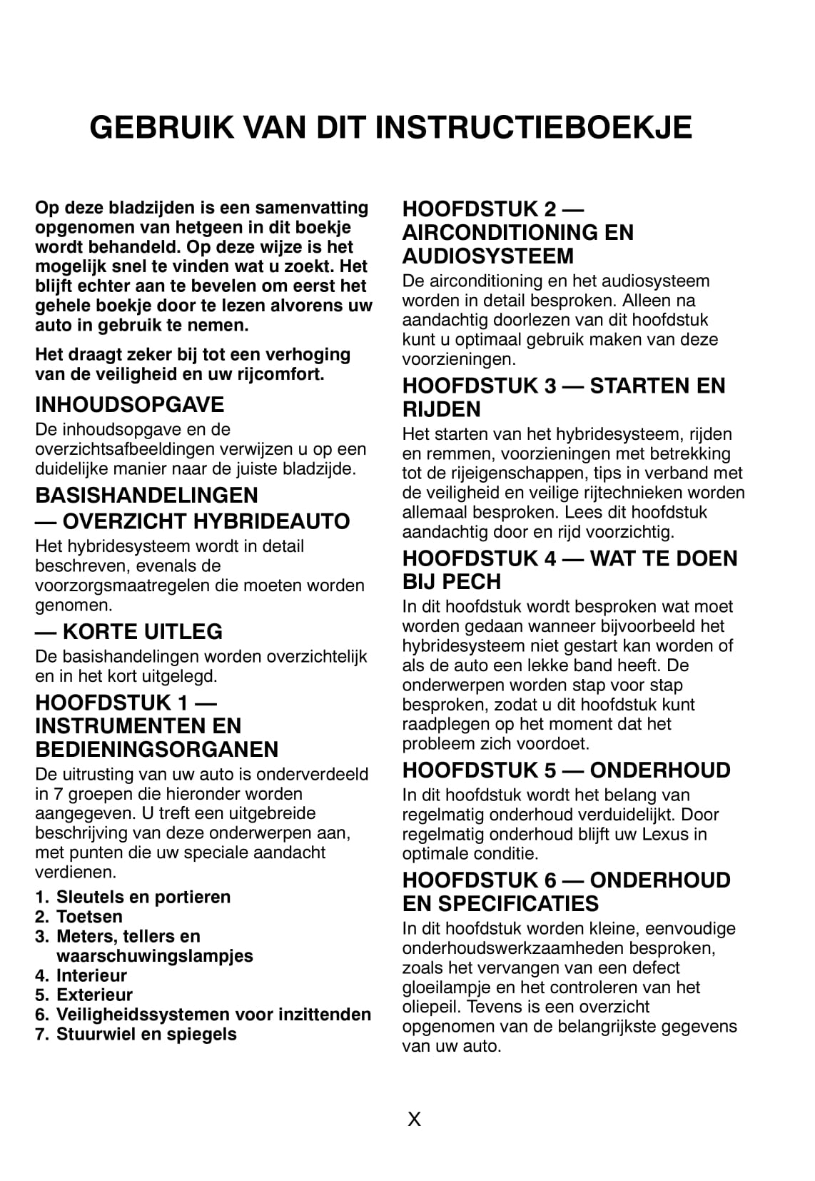 2008-2009 Lexus RX 400h Owner's Manual | Dutch