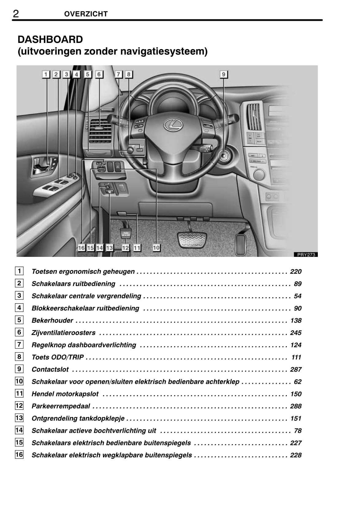 2008-2009 Lexus RX 400h Owner's Manual | Dutch