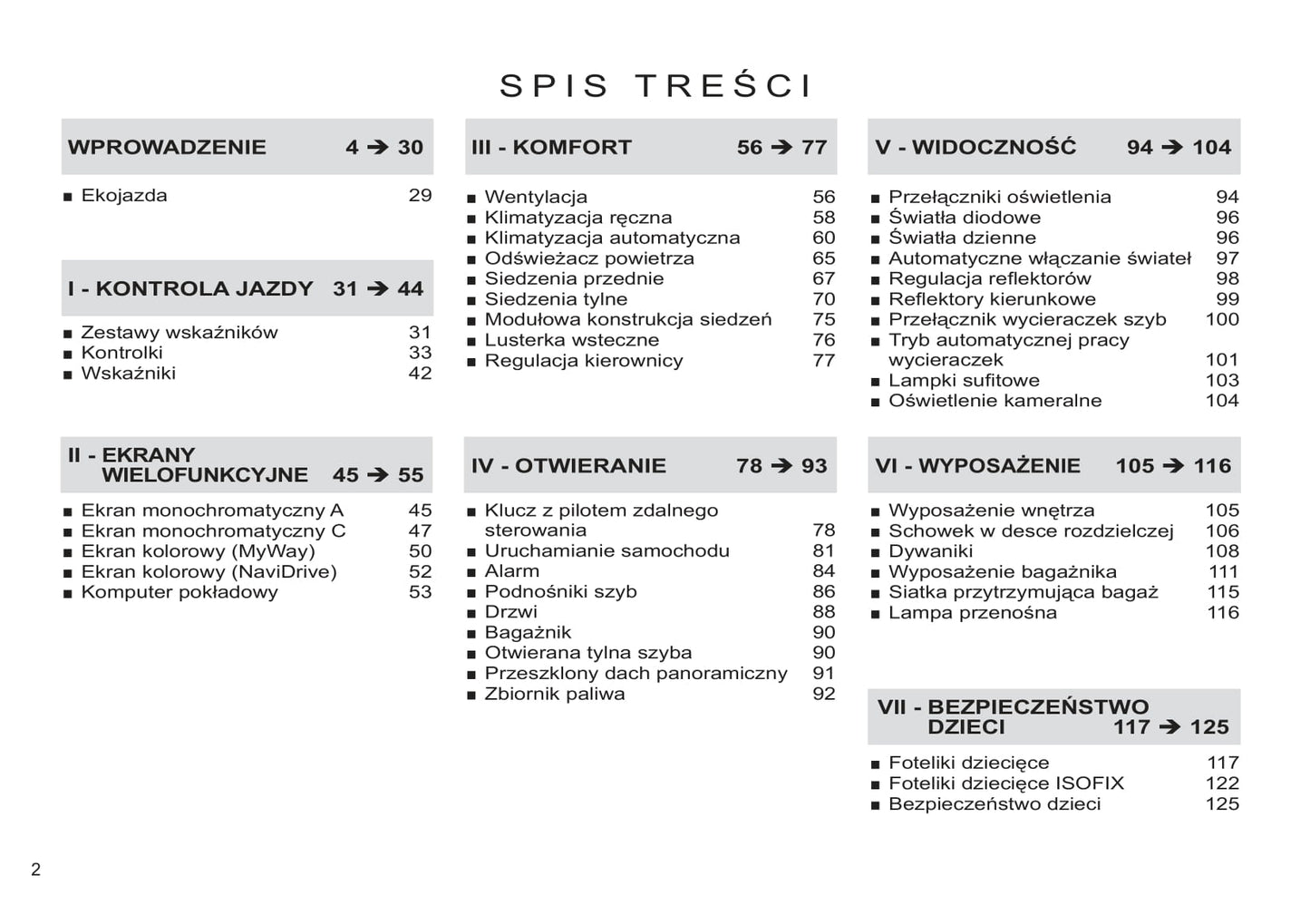 2006-2013 Citroën C4 Picasso/Grand C4 Picasso Manuel du propriétaire | Polonais