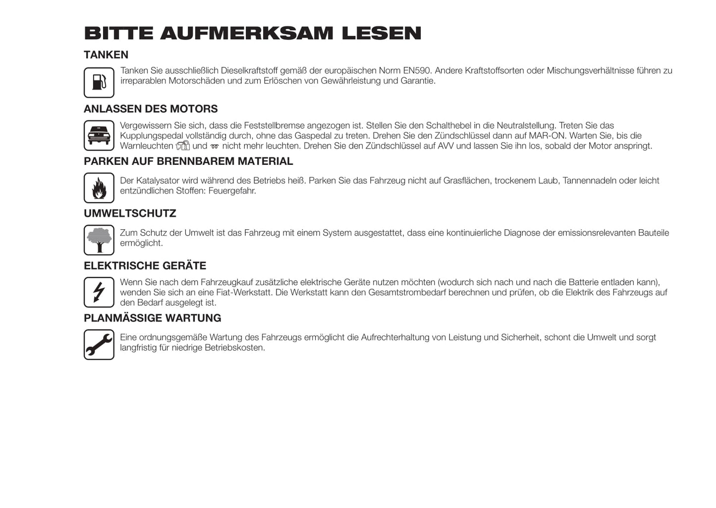 2016-2017 Fiat Fullback Owner's Manual | German