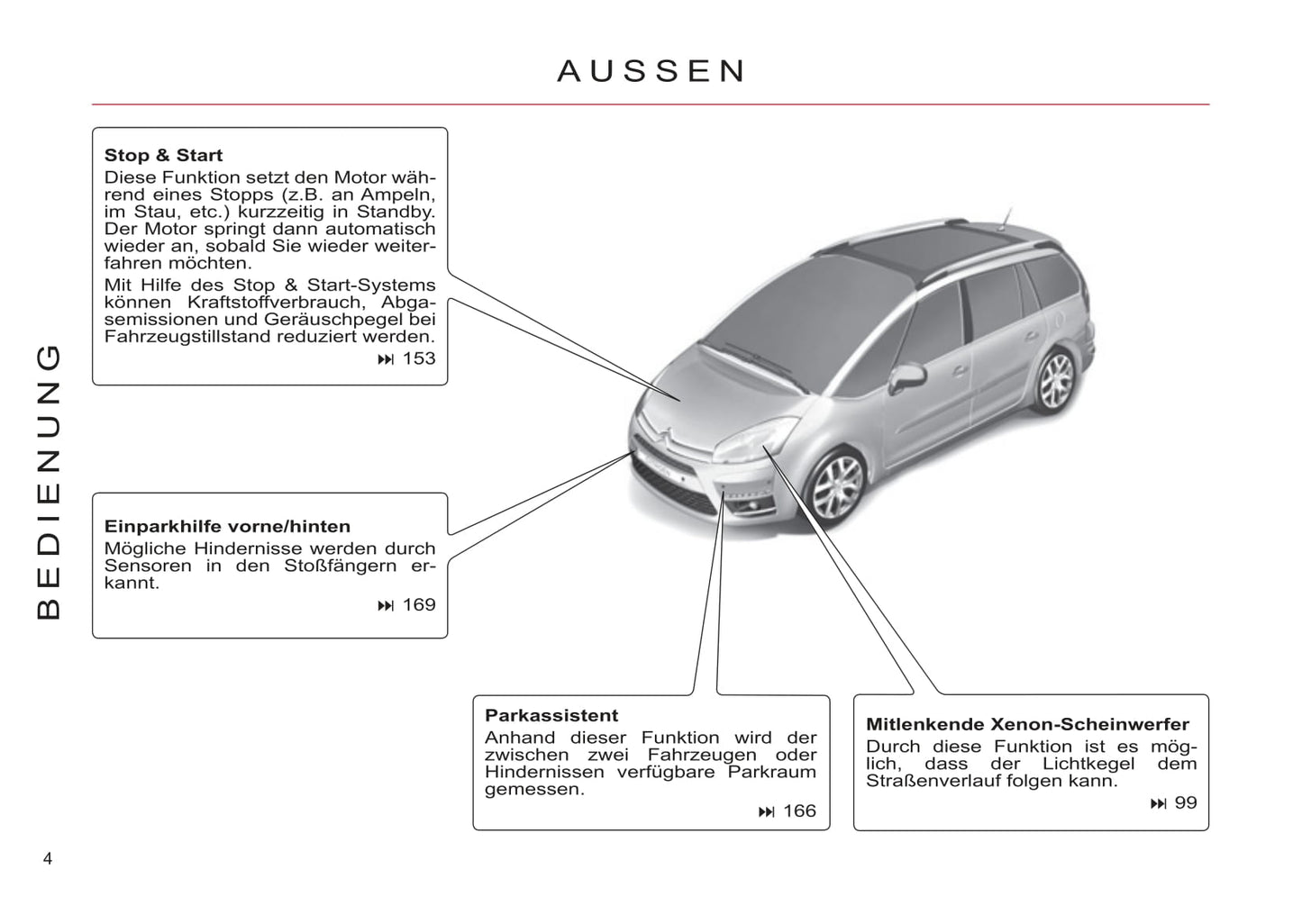 2006-2013 Citroën C4 Picasso/Grand C4 Picasso Manuel du propriétaire | Allemand