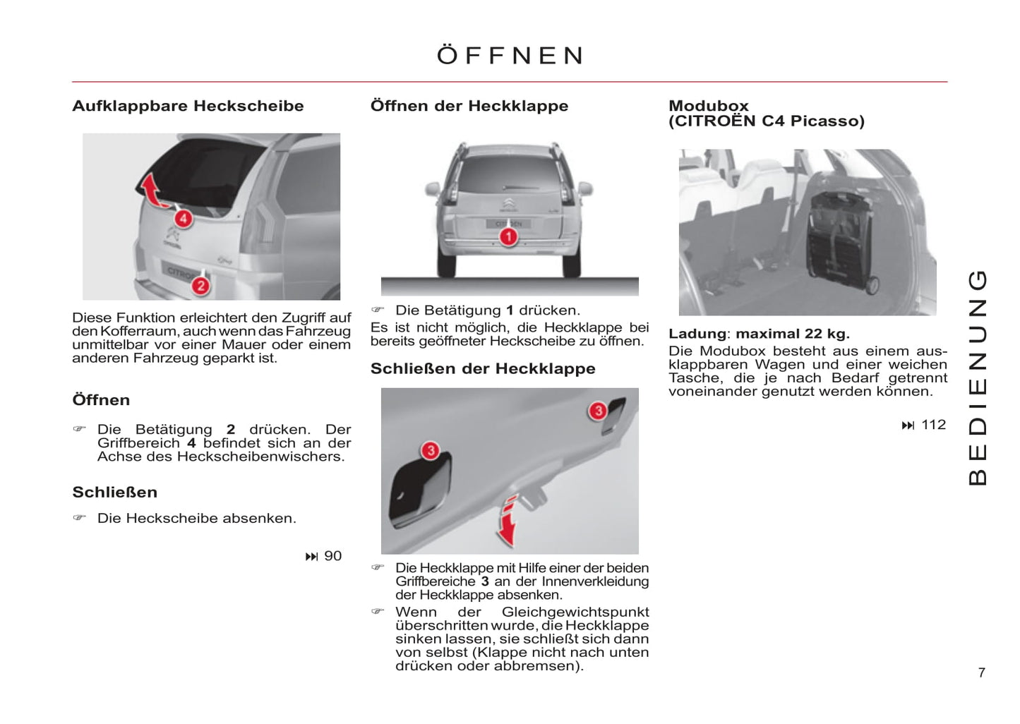 2006-2013 Citroën C4 Picasso/Grand C4 Picasso Manuel du propriétaire | Allemand