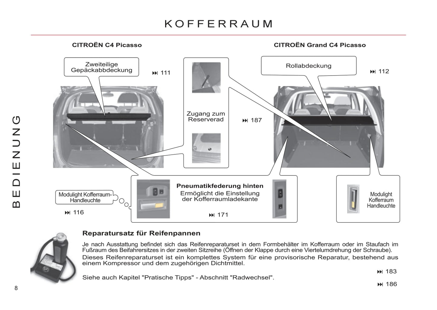 2006-2013 Citroën C4 Picasso/Grand C4 Picasso Manuel du propriétaire | Allemand