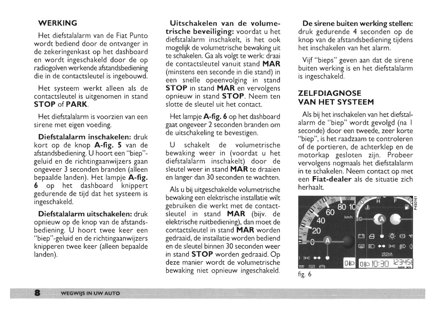 2000-2001 Fiat Punto Owner's Manual | Dutch